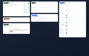 Joomla admin panel showing all plugin configuration tabs in a masonry grid layout