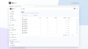 The Users page listing each person with their lists, open, overdue and assigned task counts and last visit, sortable and paged.