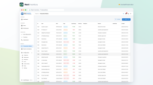 Transaction history listing check-ins, check-outs, stock additions and removals with item, quantity change, resulting quantity, recipient, reason and timestamp