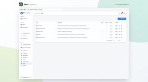 Roles list showing each role with its title, description and published status, alongside the role assignments tab