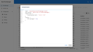 Next File Manager's CodeMirror editor open on a text file with syntax highlighting