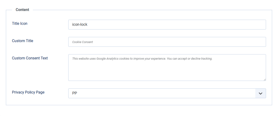 Content tab