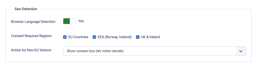 Geo-Detection tab