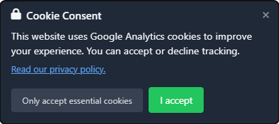 Dark mode example (Clean theme)