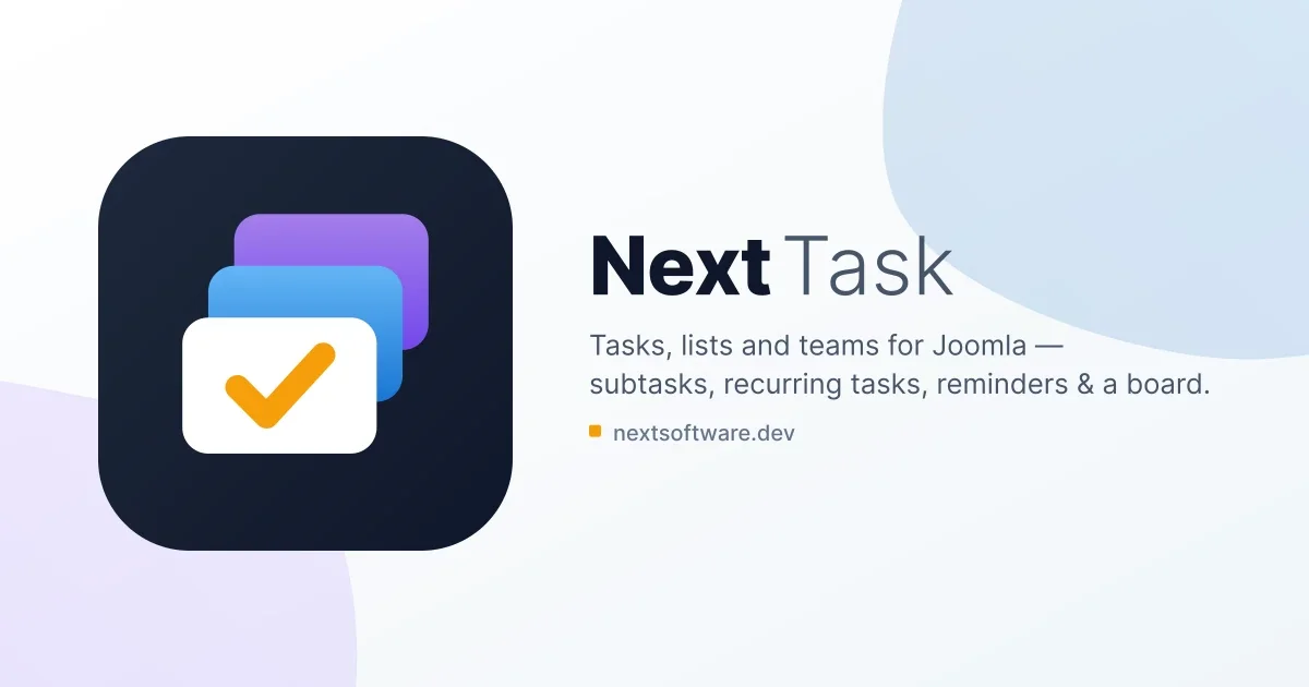 Next Task 6.0.0: a task manager for Joomla